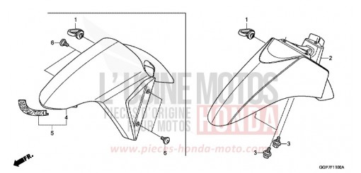 FRONT FENDER NSC50E de 2014